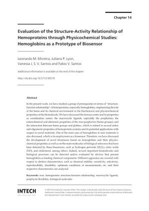 Evaluation of the Structure-Activity Relationship of Hemoproteins Through Physicochemical Studies: Hemoglobins As a Prototype of Biosensor