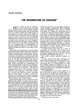 The Imagination of Disaster*