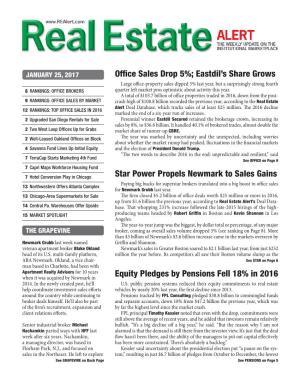 Real Estate Alert 12 RANKINGS: TOP OFFICE SALES in 2016 Deal Database, Which Tracks Sales of at Least $25 Million