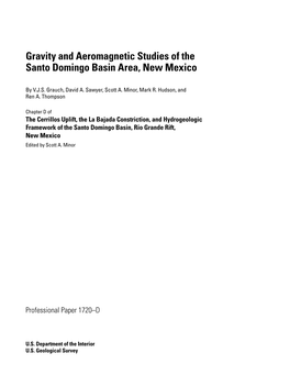 Gravity and Aeromagnetic Studies of the Santo Domingo Basin Area, New Mexico