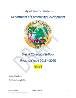 Miami Gardens, Florida- Consolidated Plan DRAFT