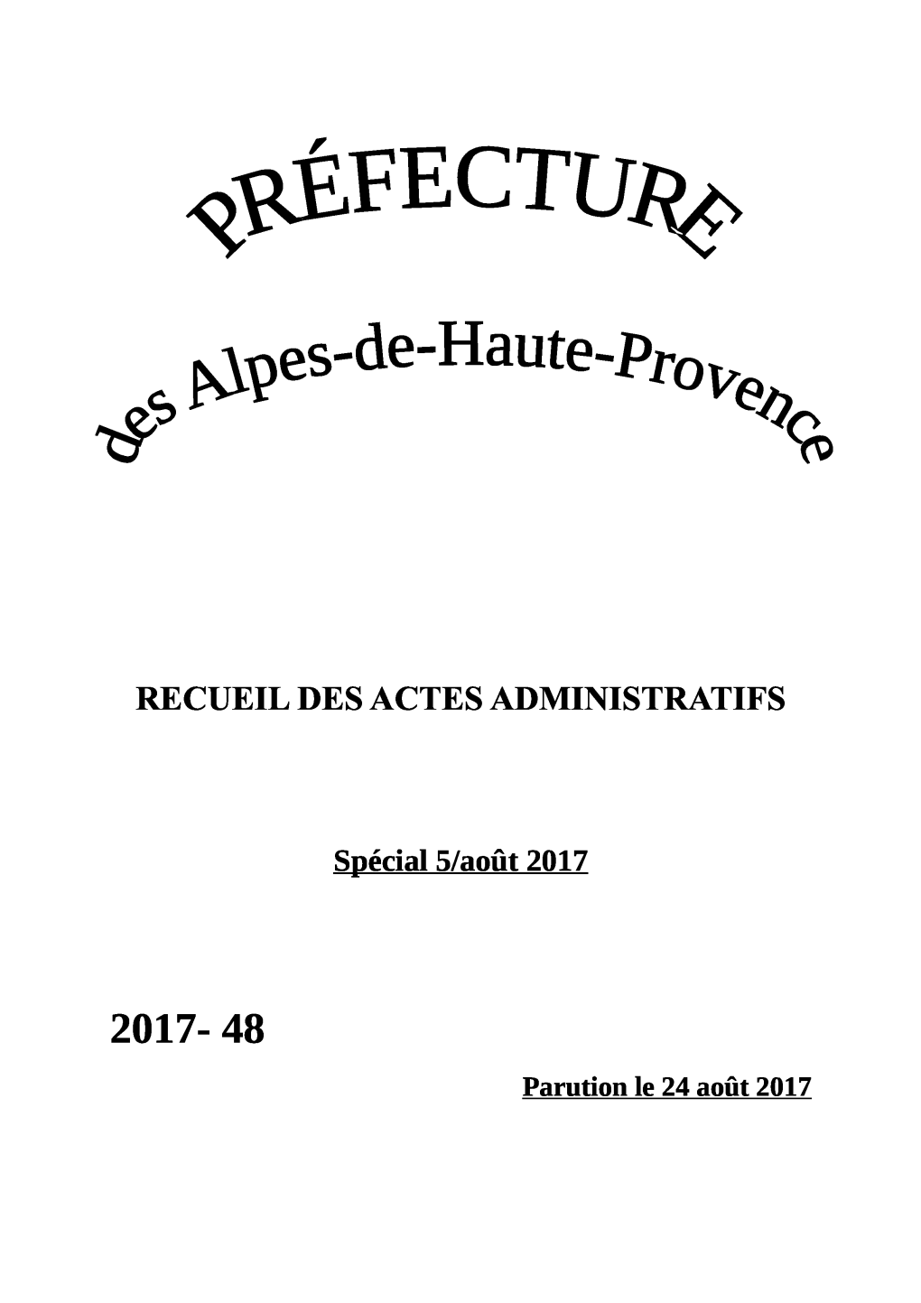 Recueil Des Actes Administratifs