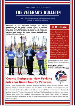 Union County Veterans Bulletin February 2021