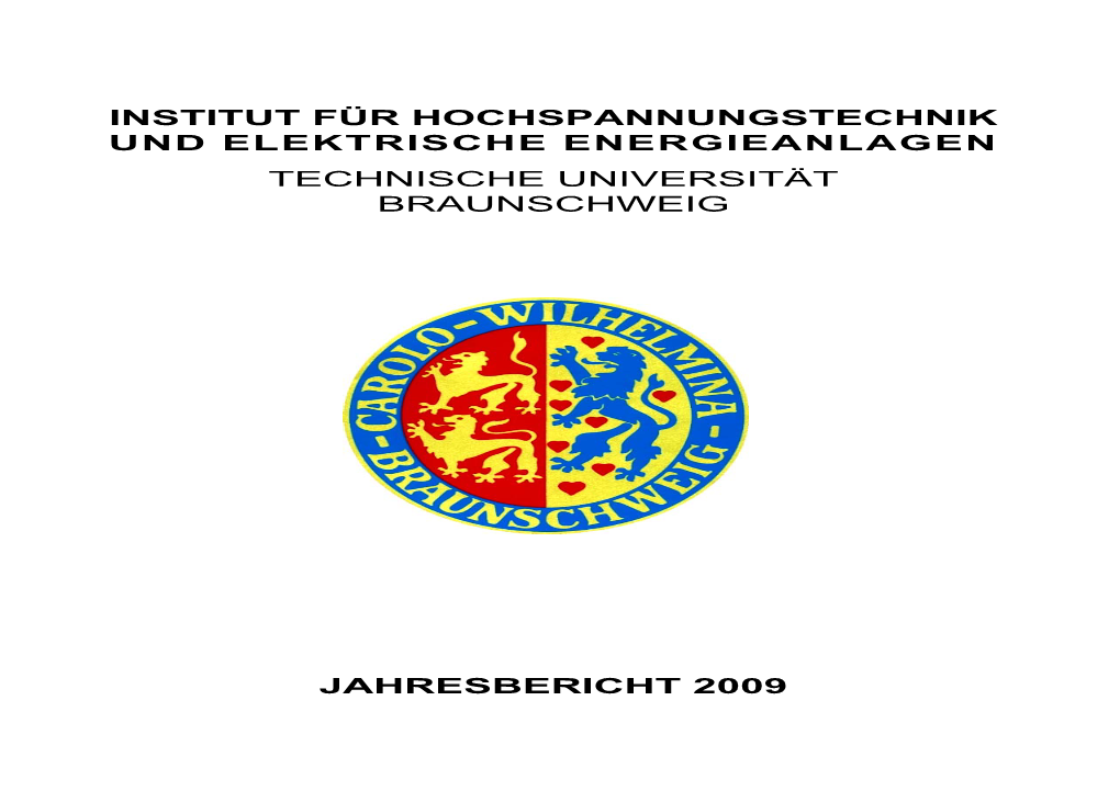 Institut Für Hochspannungstechnik Institut Für Hochspannungstechnik Und Elektrische Energieanlagen