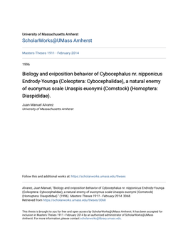 Biology and Oviposition Behavior of Cybocephalus Nr