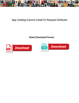 App Catalog Cannot Install Or Request Software