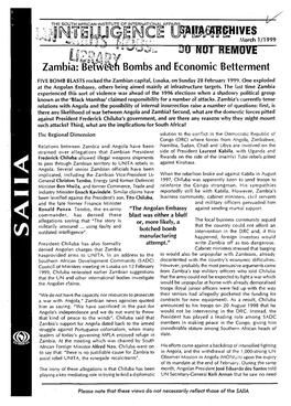 IVES Zambia: Between Bombs and Economic Betterment