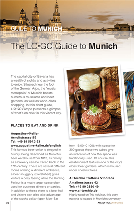The LC•GC Guide to Munich