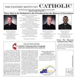 Three Men to Be Ordained to the Priesthood for the Diocese Of