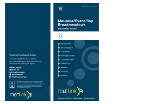 Maupuia/Evans Bay Broadmeadows STANDARD ROUTE