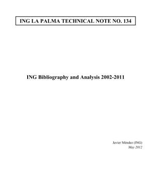 ING Technical Note No. 134 “ING Bibliography and Analysis 2002-2011” - Page 2
