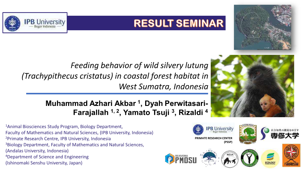 Feeding Behavior of Wild Silvery Lutung (Trachypithecus Cristatus) in Coastal Forest Habitat in West Sumatra, Indonesia