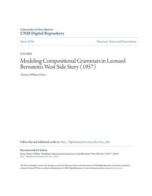 Modeling Compositional Grammars in Leonard Bernstein's West Side Story (1957) Thomas William Posen