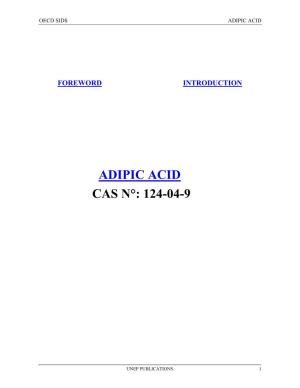 Adipic Acid Cas N°: 124-04-9