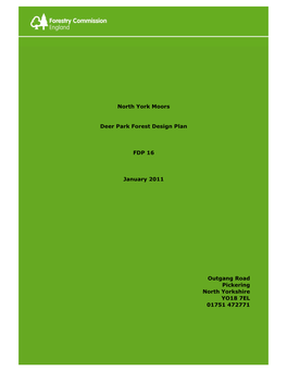North York Moors Deer Park Forest Design Plan FDP 16 January 2011