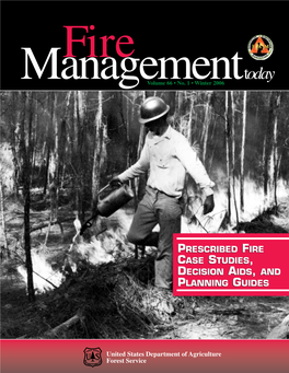 Prescribed Fire Case Studies, Decision Aids, and Planning Guides
