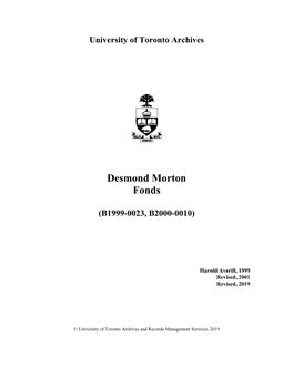 Desmond-Morton-Fonds.Pdf