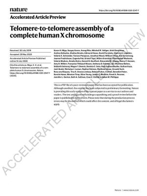 Telomere-To-Telomere Assembly of a Complete Human X Chromosome W