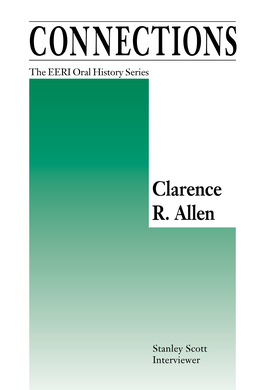 EERI Oral History Series, Vol. 10, Clarence R. Allen