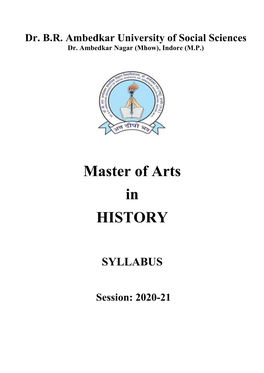 Master of Arts in HISTORY
