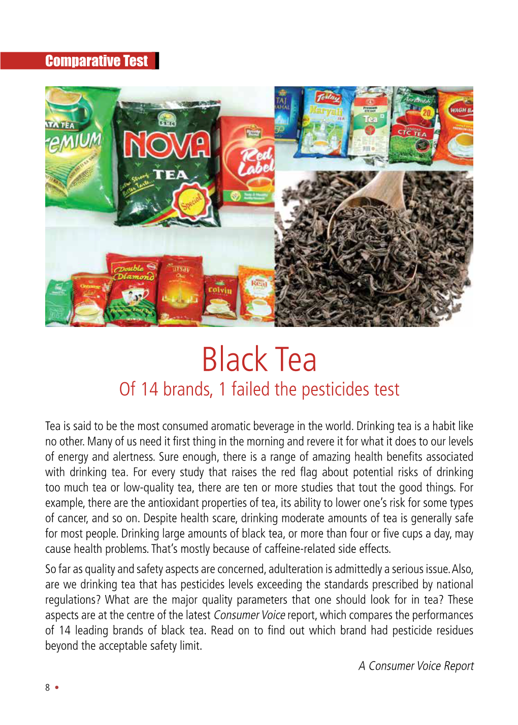 Black Tea of 14 Brands, 1 Failed the Pesticides Test