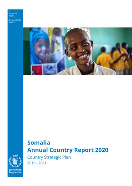 Somalia Annual Country Report 2020 Country Strategic Plan 2019 - 2021 Table of Contents