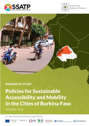 Policies for Sustainable Mobility and Accessibility in Cities of Burkina Faso