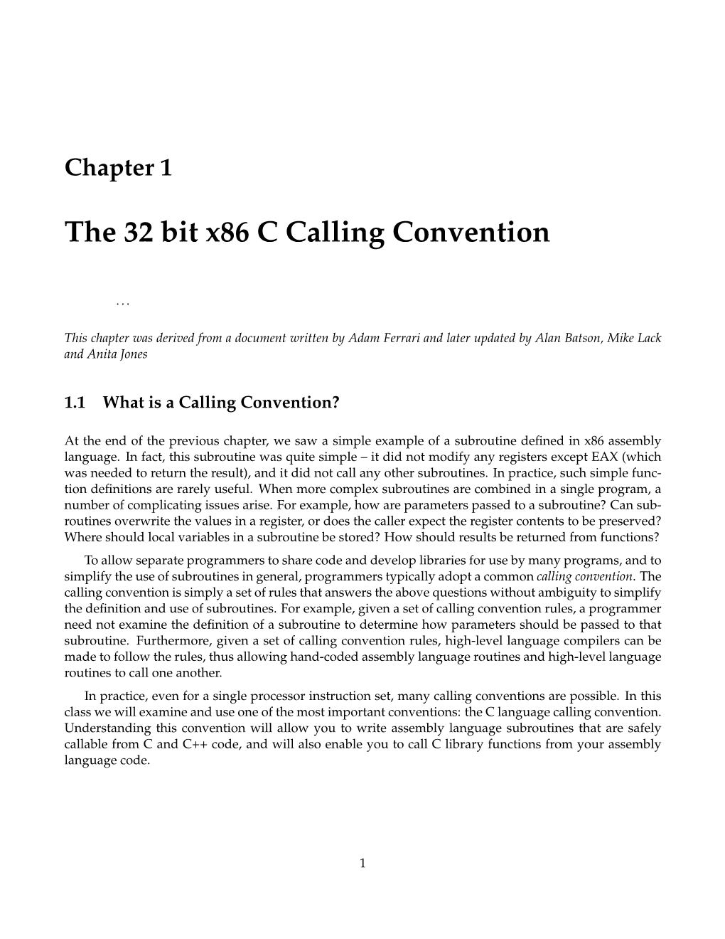 The 32 Bit X86 C Calling Convention