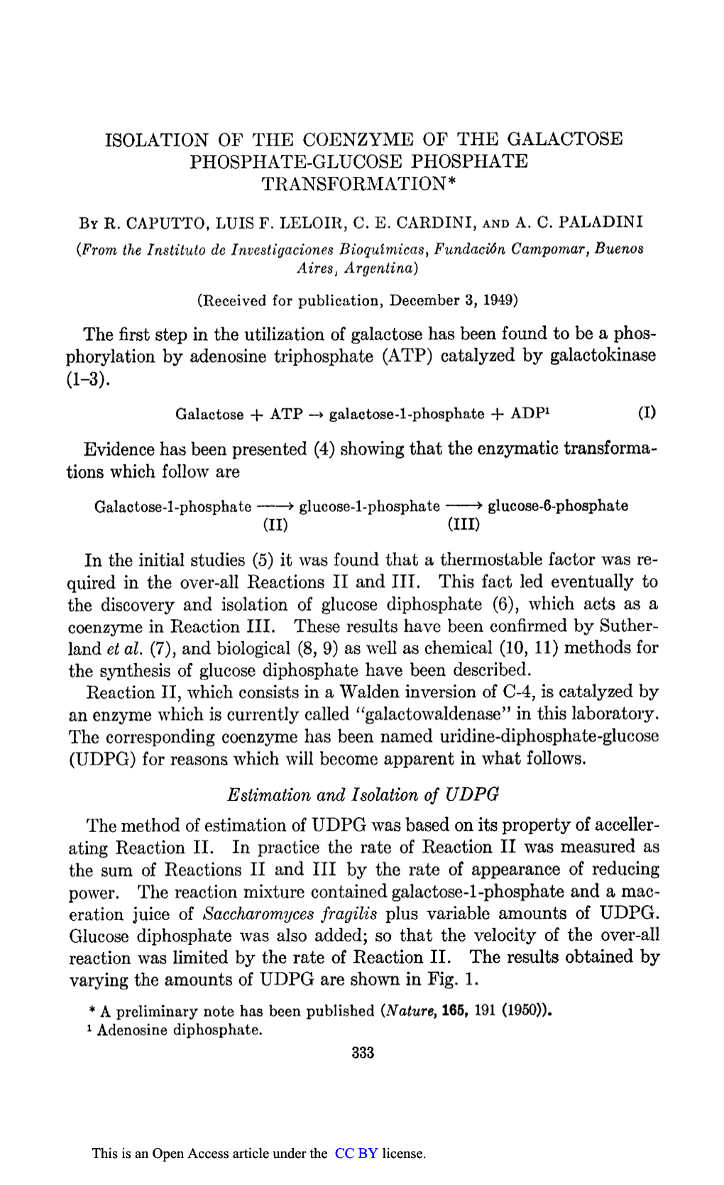 Isolation of the Coenzyme of the Galactose Phosphate-Glucose Phosphate Transformation*