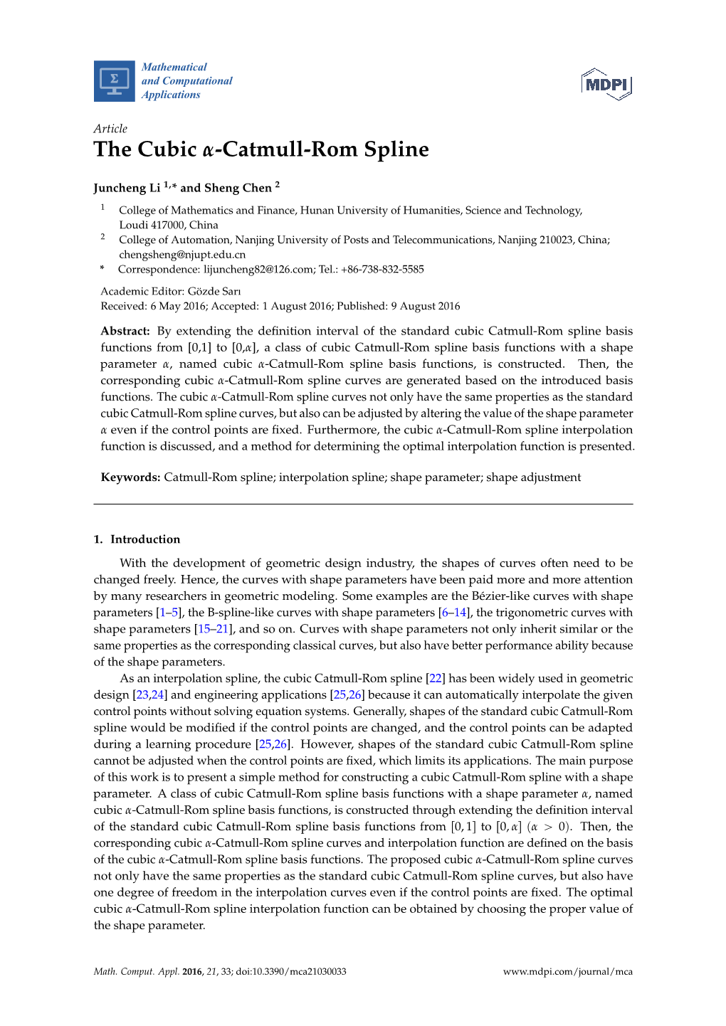 Catmull-Rom Spline