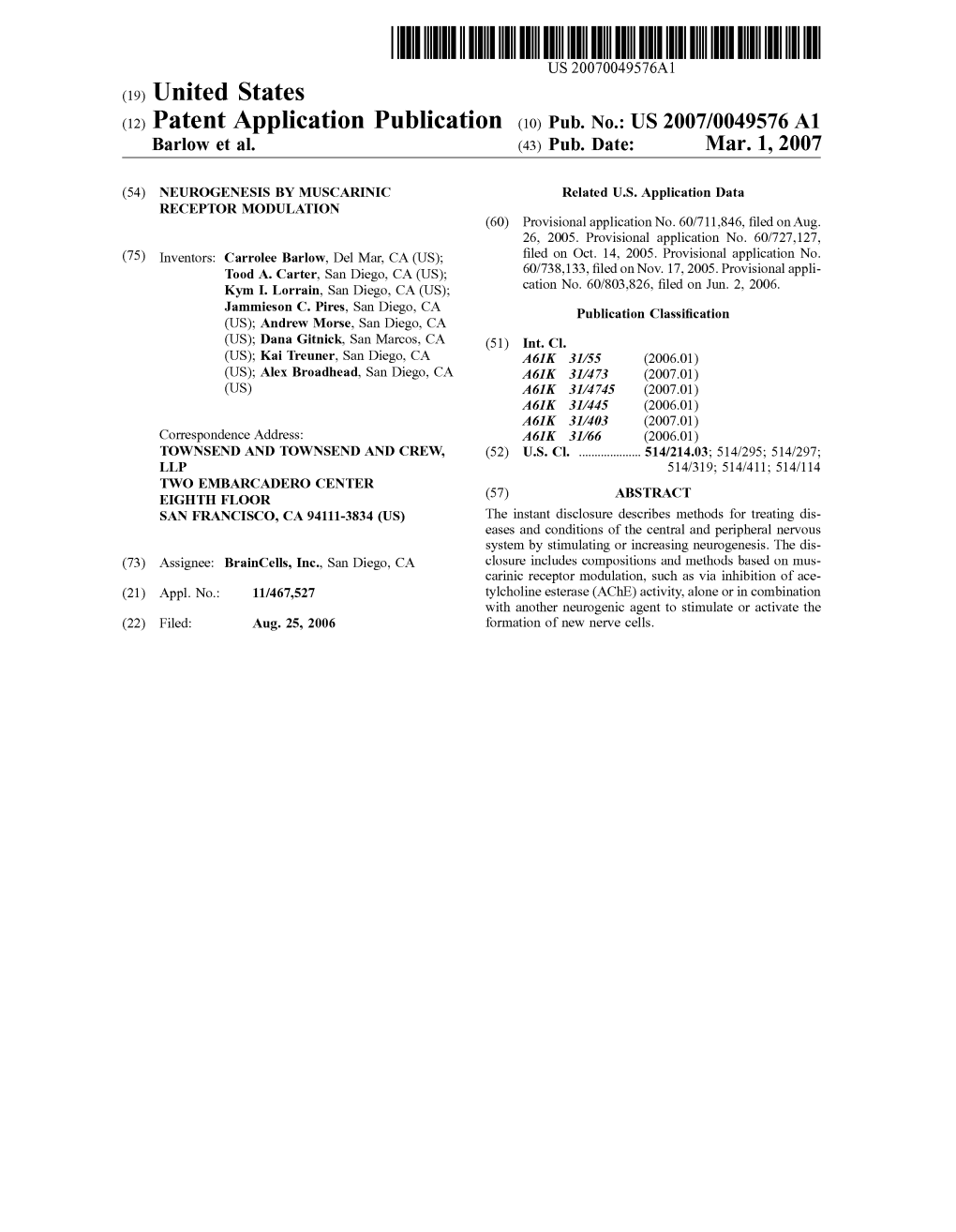 (19) United States (12) Patent Application Publication (10) Pub