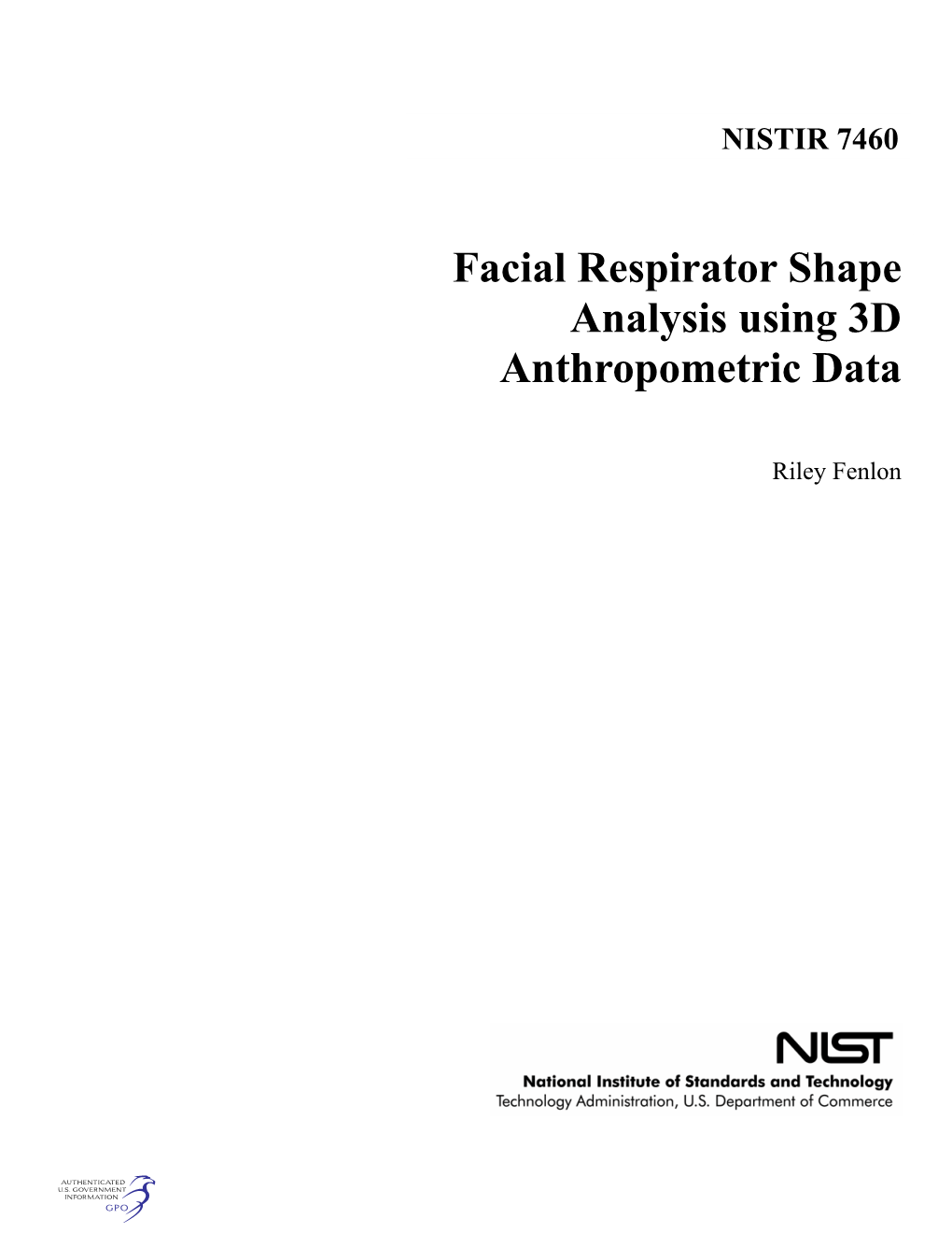 Facial Respirator Shape Analysis Using 3D Anthropometric Data