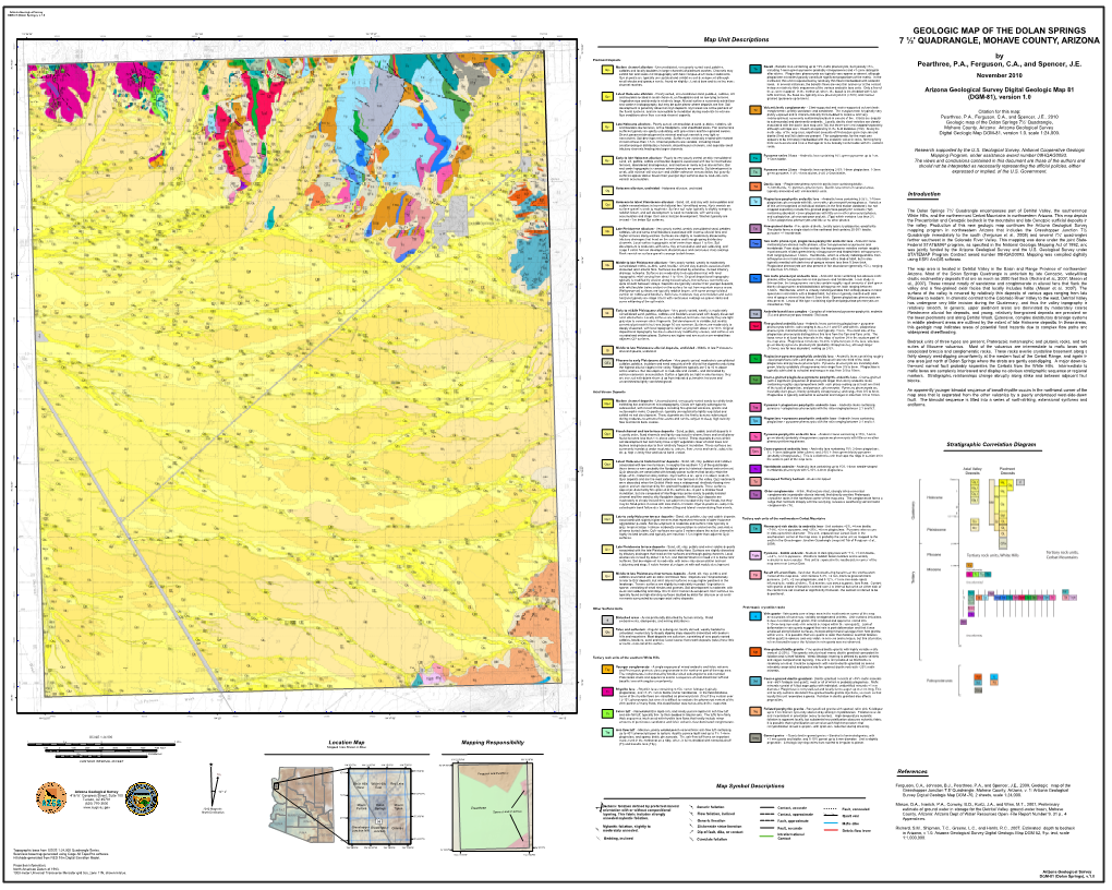 Geologic Map of the Dolan Springs 7.5' Quadrangle, Mohave County