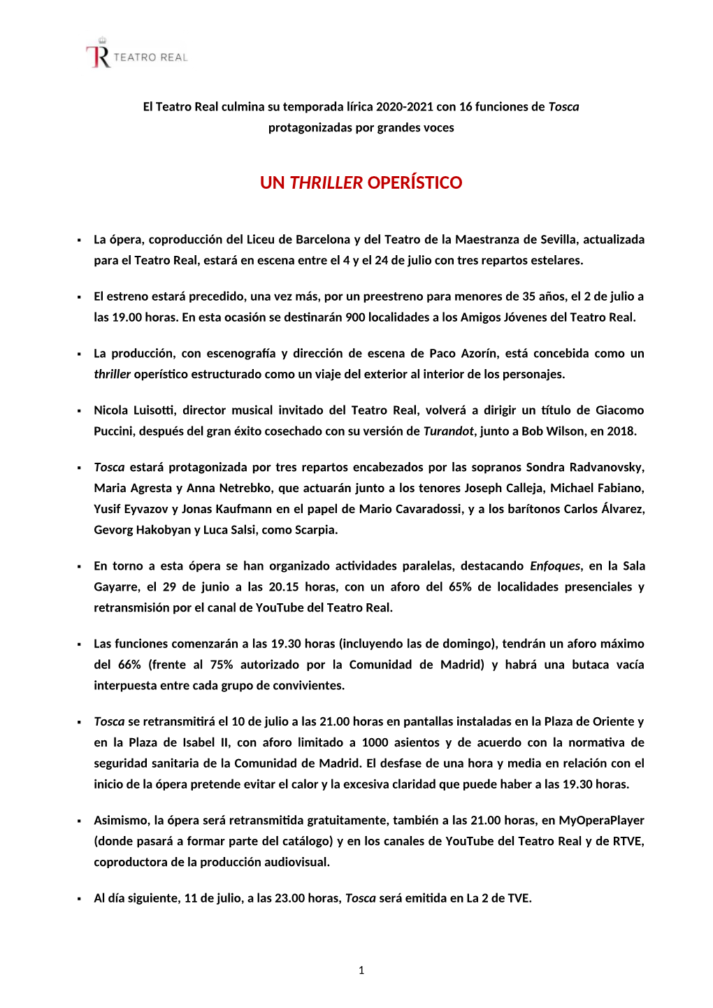 Un Thriller Operístico