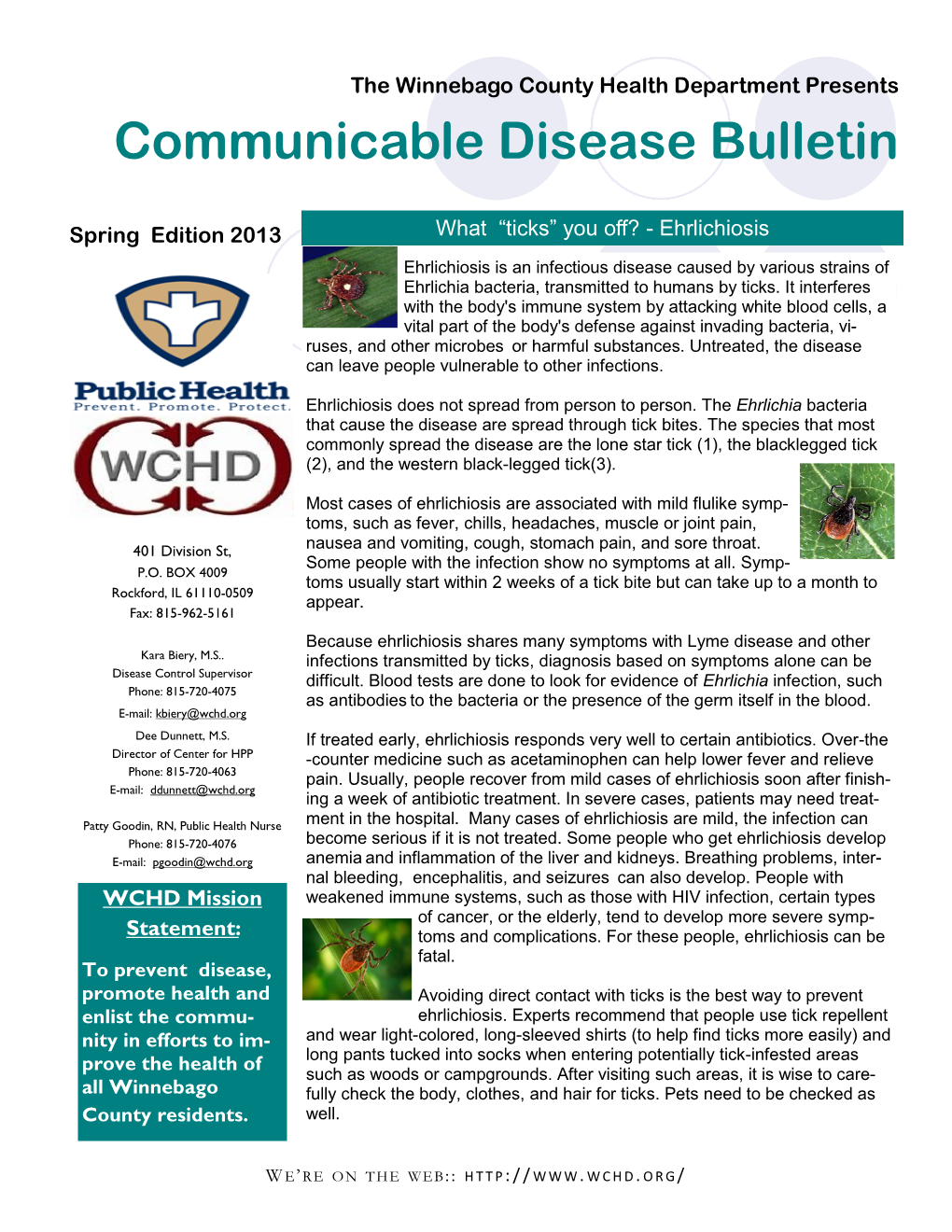 Communicable Disease Bulletin