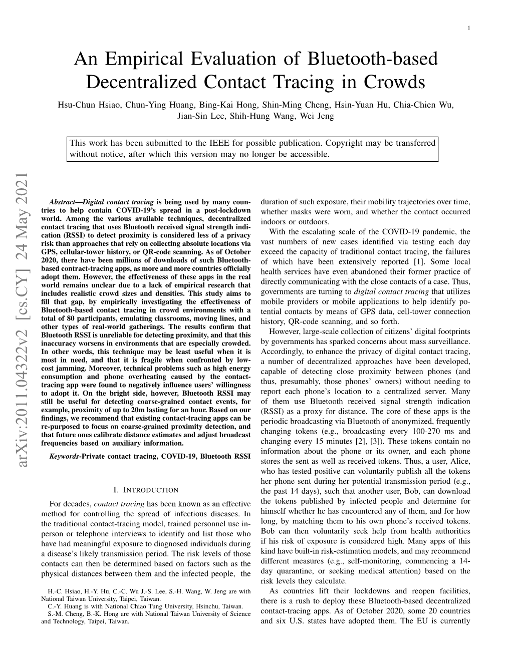 An Empirical Evaluation of Bluetooth-Based Decentralized