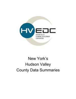 New York's Hudson Valley County Data Summaries