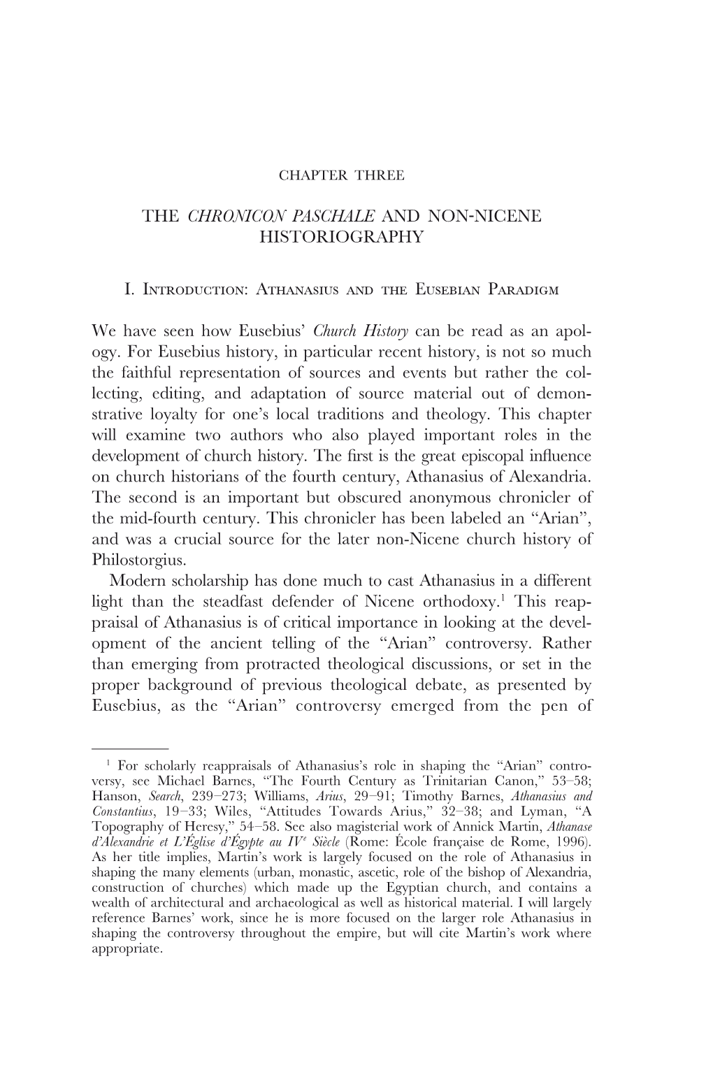 The Chronicon Paschale and Non-Nicene Historiography