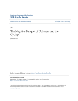 The Negative Banquet of Odysseus and the Cyclops