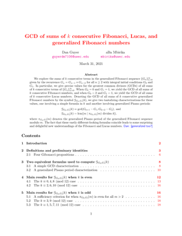 GCD of Sums of K Consecutive Fibonacci, Lucas, and Generalized Fibonacci Numbers