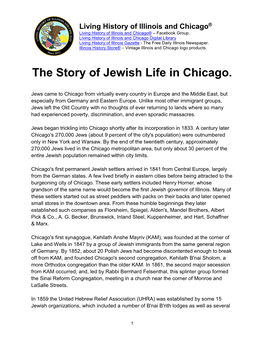 The Story of Jewish Life in Chicago