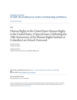 Human Rights in the United States Human Rights in the United States