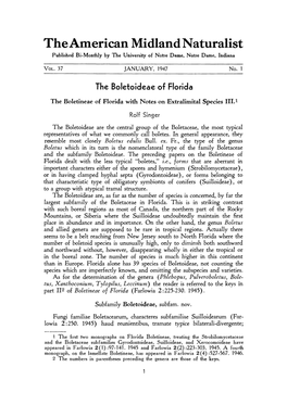 The Boletoideae of Florida with Notes on Extralimital Species III
