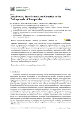 Xenobiotics, Trace Metals and Genetics in the Pathogenesis of Tauopathies