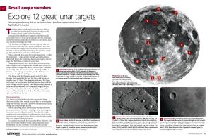 Explore 12 Great Lunar Targets Sharpen Your Observing Skills on the Moon’S Craters, Lava Flows, and an Elusive Letter X