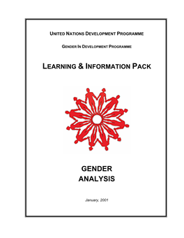 Learning & Information Pack: Gender Analysis, UNDP