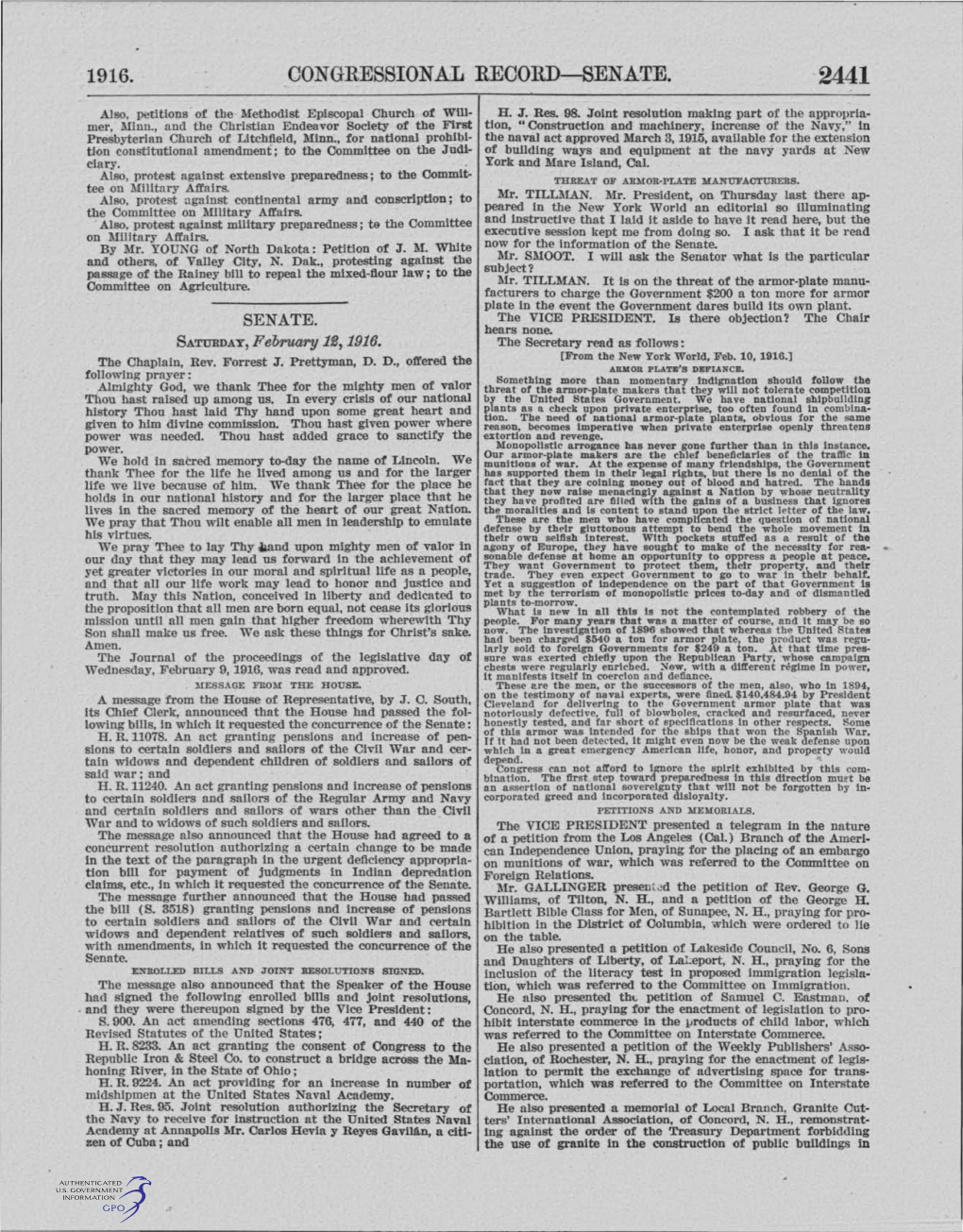 Congressional Record-Senate. 2441