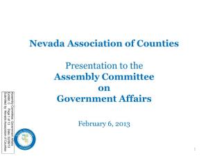 Nevada Association of Counties (NACO) Presentation to the Assembly Committee on Taxation 02/17/11