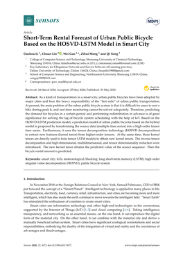 Short-Term Rental Forecast of Urban Public Bicycle Based on the HOSVD-LSTM Model in Smart City