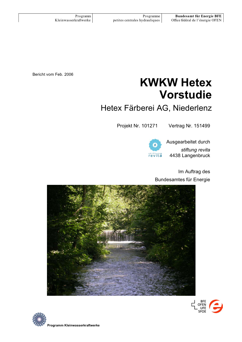 KWKW Hetex Vorstudie Hetex Färberei AG, Niederlenz
